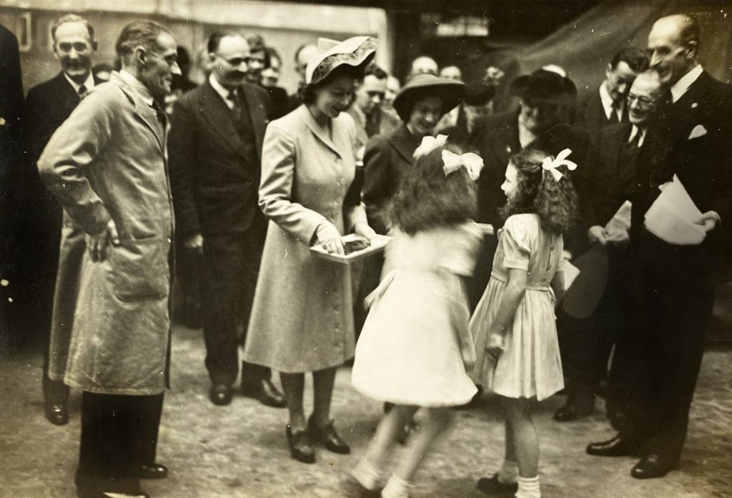 The Queen at The Poppy Factory in 1946