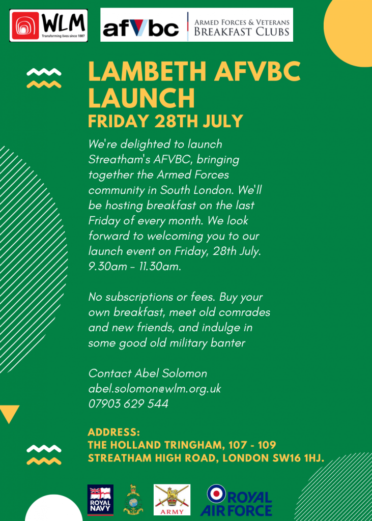 Poster about launch of Lambeth Breakfast Club 